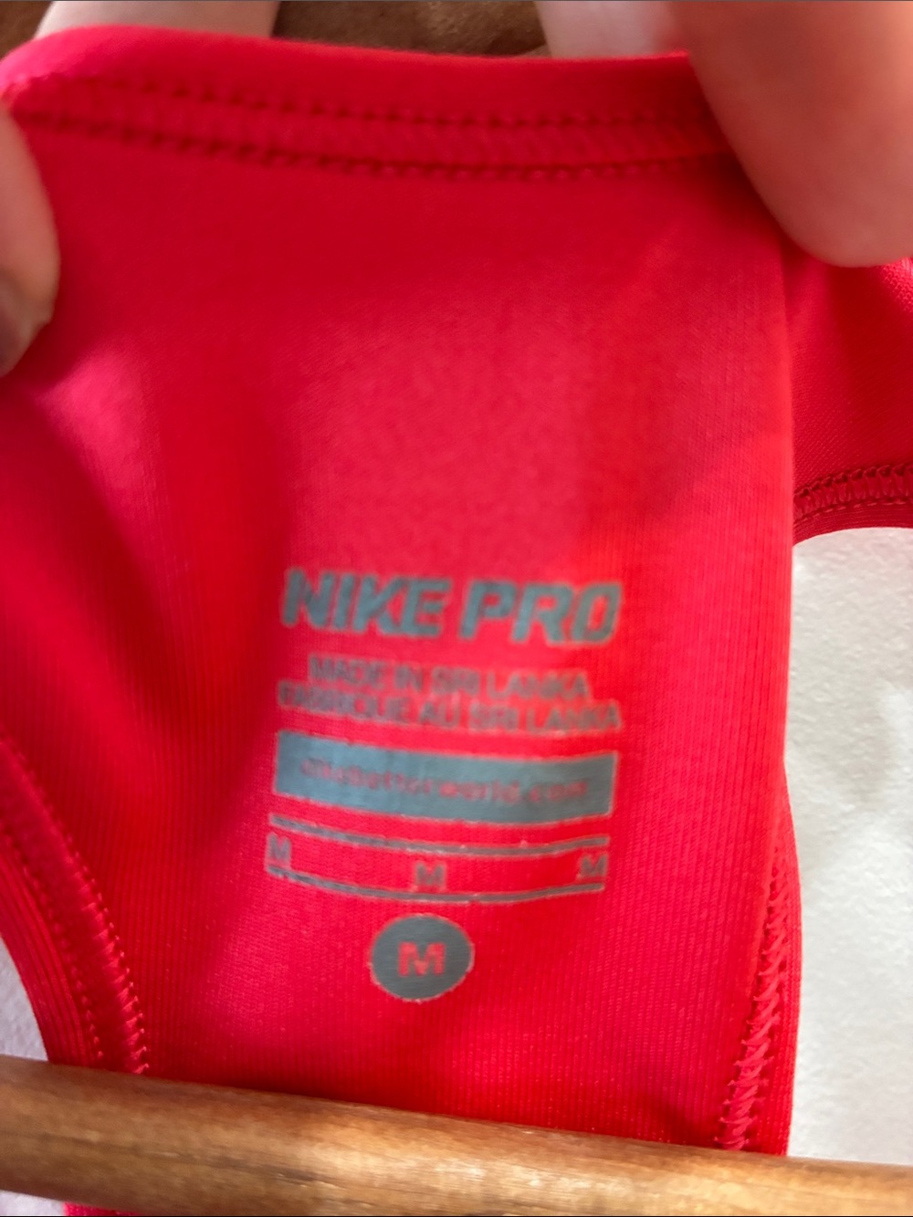 Neon Red Nike Pro Sports Bra - Picture 2 of 3